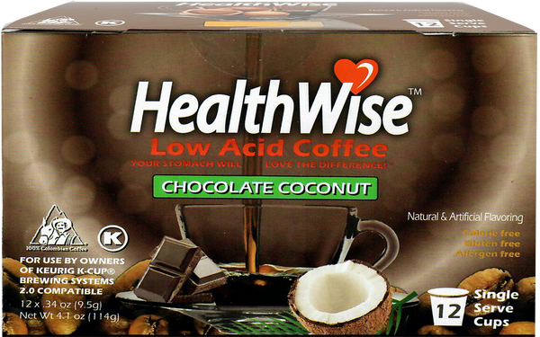 Chocolate Coconut Low Acid Keurig K Cups for Sale HealthWise Coffee