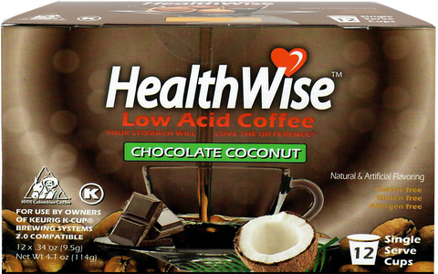 Chocolate Coconut Low Acid Keurig K-Cups - HealthWise Coffee