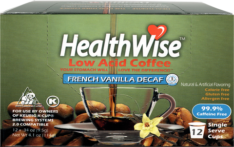 French Vanilla Low Acid Keurig K-Cups - Decaf - HealthWise Coffee